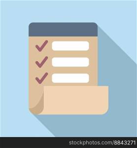 Paper task roll icon flat vector. Person event. Busy agenda. Paper task roll icon flat vector. Person event
