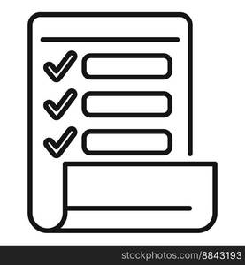 Paper task roll icon outline vector. Person event. Busy agenda. Paper task roll icon outline vector. Person event