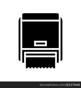 paper towel dispenser glyph icon vector. paper towel dispenser sign. isolated symbol illustration. paper towel dispenser glyph icon vector illustration
