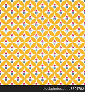 Paper Trendy Flat Flower Seamless Pattern Vector Illustration EPS10. Paper Trendy Flat Flower Seamless Pattern Vector Illustration