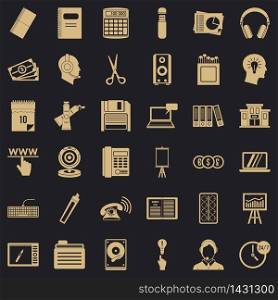 Paper version icons set. Simple set of 36 paper version vector icons for web for any design. Paper version icons set, simple style