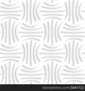 Paper white 3D geometric background. Seamless pattern with realistic shadow and cut out of paper effect.White paper 3D five stripes.