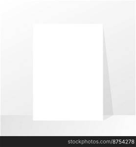 Paper with shadow. Empty paper mockup. Mockup style in vector illustration