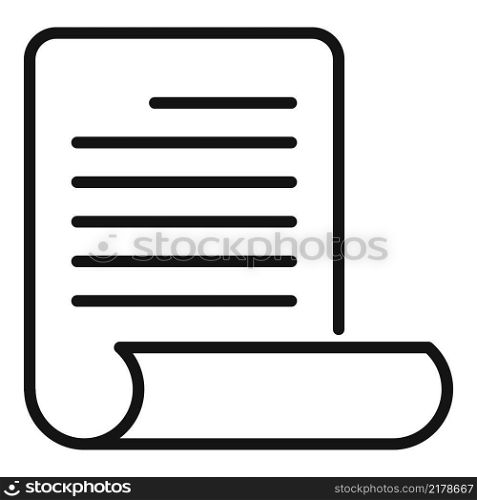 Paper writing icon outline vector. Note book. Article document. Paper writing icon outline vector. Note book