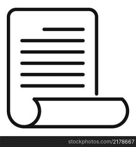 Paper writing icon outline vector. Note book. Article document. Paper writing icon outline vector. Note book