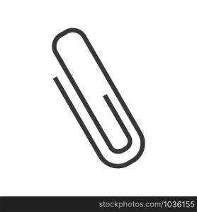 Paperclip icon for attachment symbol in simple vector style
