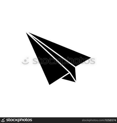 Paperplane icon design template, flat design illustration on white background