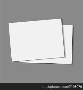 Papers list set with shadow. Vector illustration. Papers list set