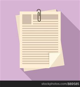 Papers pack icon. Flat illustration of papers pack vector icon for web design. Papers pack icon, flat style