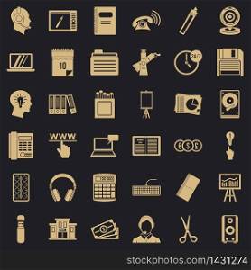 Paperwork icons set. Simple set of 36 paperwork vector icons for web for any design. Paperwork icons set, simple style
