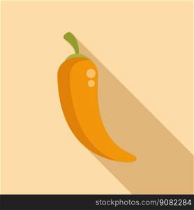Paprika food icon flat vector. Sweet pepper. Health plant. Paprika food icon flat vector. Sweet pepper