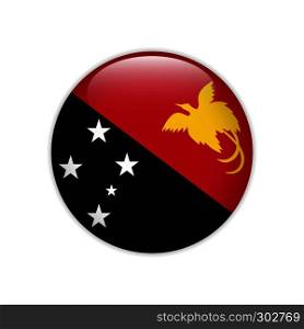 Papua New Guinea flag on button