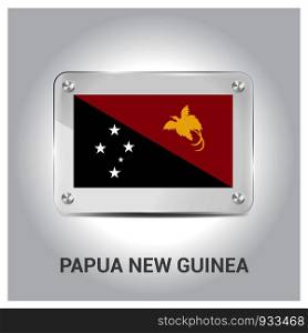 Papua New Guinea flags design vector