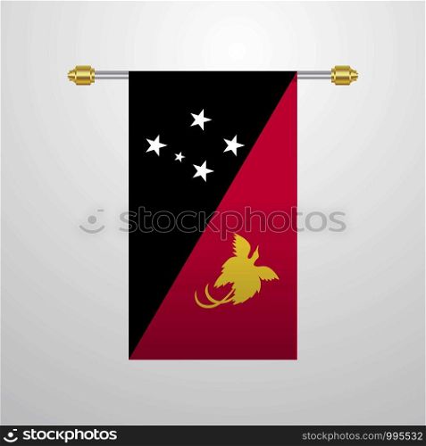 Papua New Guinea hanging Flag