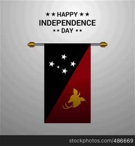 Papua New Guinea Independence day hanging flag background