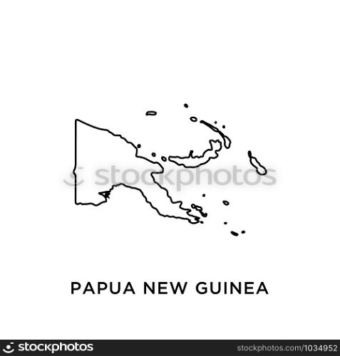 Papua New Guinea map icon design trendy