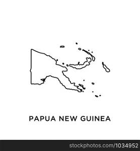 Papua New Guinea map icon design trendy