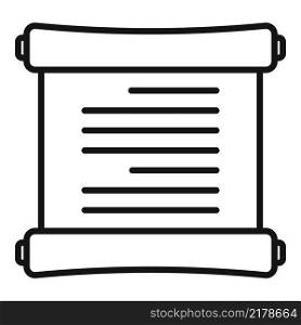 Papyrus icon outline vector. Note article. Text message. Papyrus icon outline vector. Note article
