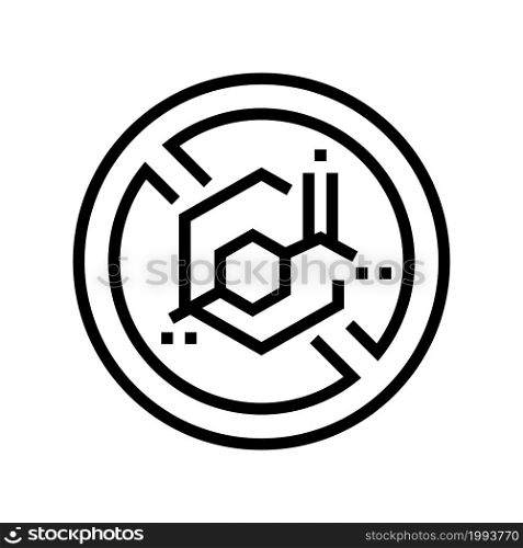 paraben free cosmetic line icon vector. paraben free cosmetic sign. isolated contour symbol black illustration. paraben free cosmetic line icon vector illustration