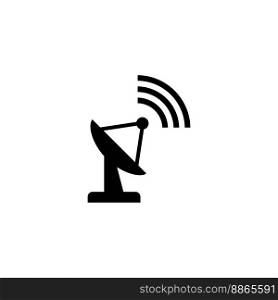 Parabolic Satellite Dish, Antenna Receiver and Transmitter. Flat Vector Icon illustration. Simple black symbol on white background. Satellite Dish sign design template for web and mobile UI element. Parabolic Satellite Dish, Antenna Receiver and Transmitter. Flat Vector Icon illustration. Simple black symbol on white background. Satellite Dish sign design template for web and mobile UI element.