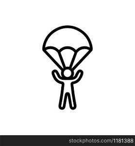 Parachute icon trendy