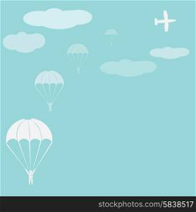 Parachute sport illustration