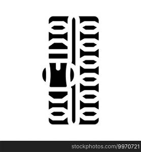 paracord bracelet glyph icon vector. paracord bracelet sign. isolated contour symbol black illustration. paracord bracelet glyph icon vector illustration flat