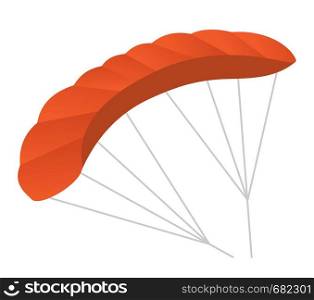 Paraglider vector cartoon illustration isolated on white background.. Paraglider vector cartoon illustration.