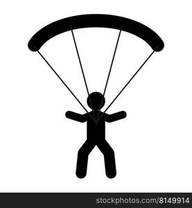 paragliding icon vector illustration design