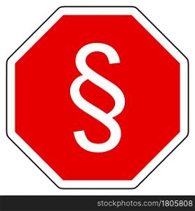 Paragraph and stop sign