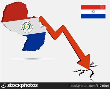 Paraguay economic crisis vector illustration Eps 10.. Paraguay economic crisis vector illustration Eps 10