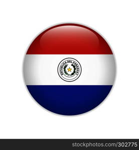 Paraguay flag on button