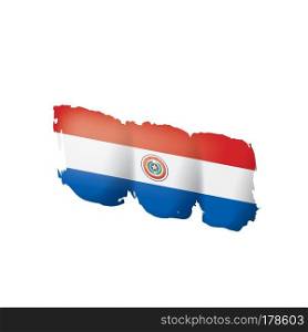 Paraguay flag, vector illustration on a white background. Paraguay flag, vector illustration on a white background.