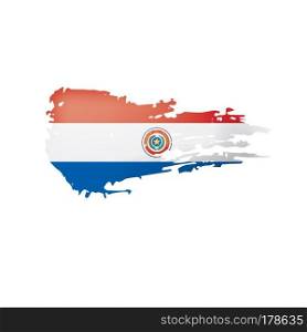 Paraguay flag, vector illustration on a white background. Paraguay flag, vector illustration on a white background.