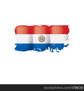 Paraguay flag, vector illustration on a white background. Paraguay flag, vector illustration on a white background.