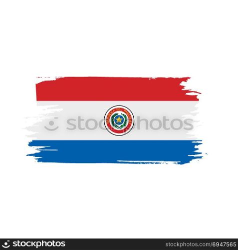 Paraguay flag, vector illustration. Paraguay flag, vector illustration on a white background