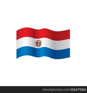 Paraguay flag, vector illustration. Paraguay flag, vector illustration on a white background