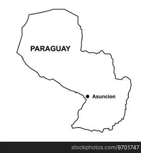 Paraguay map icon vector illustration symbol design