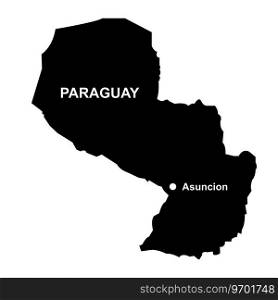 Paraguay map icon vector illustration symbol design