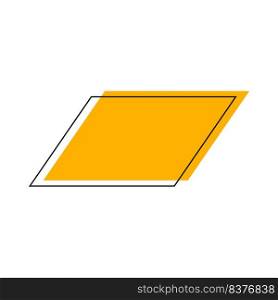 Parallelogram geometric icon  vector illustration design