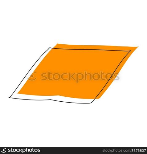 Parallelogram geometric icon with hand drawn vector illustration design