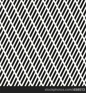 Parallelograms seamless pattern. Monochrome geometric background with black parallelograms. Parallelograms seamless pattern.