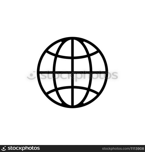 parallels and meridians icon vector. A thin line sign. Isolated contour symbol illustration. parallels and meridians icon vector. Isolated contour symbol illustration