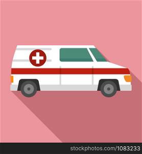 Paramedic ambulance icon. Flat illustration of paramedic ambulance vector icon for web design. Paramedic ambulance icon, flat style