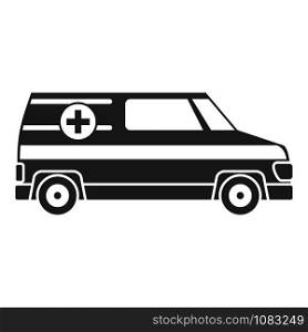 Paramedic ambulance icon. Simple illustration of paramedic ambulance vector icon for web design isolated on white background. Paramedic ambulance icon, simple style
