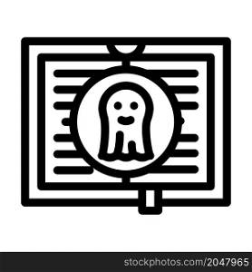 paranormal literature line icon vector. paranormal literature sign. isolated contour symbol black illustration. paranormal literature line icon vector illustration