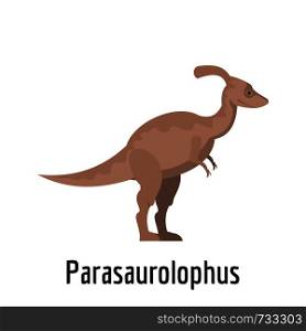 Parasaurolophus icon. Flat illustration of parasaurolophus vector icon for web.. Parasaurolophus icon, flat style.