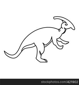 Parazavrolofus dinosaur icon. Outline illustration of parazavrolofus dinosaur vector icon for web. Parazavrolofus dinosaur icon, outline style