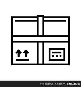 parcel box line icon vector. parcel box sign. isolated contour symbol black illustration. parcel box line icon vector illustration