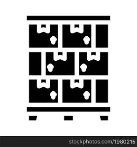 parcel boxes glyph icon vector. parcel boxes sign. isolated contour symbol black illustration. parcel boxes glyph icon vector illustration